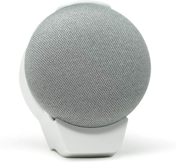 Outlet Wall Mount Holder for Google Nest Mini and Google Home Mini: Essentials Made for Google Home - Fits All Google Mini Generations (1 Pack, Ice White)