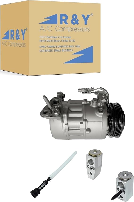 RYC Automotive Air Conditioning Compressor and Clutch Kit KT ED00 | Fits Cadillac Escalade 6.2L 2015-2016; Fits Chevrolet Tahoe 5.3L 2016; Fits GMC Yukon 5.3L 2016