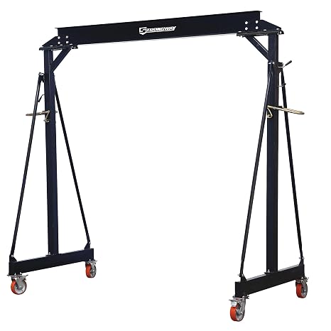 Strongway Adjustable Gantry Crane, 4,000-Lb. Capacity, 8.2-12.14ft. Lift