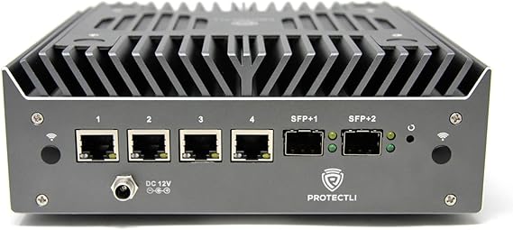 Protectli Vault Pro VP6650-6 Port, Micro Appliance/Mini PC - Intel i5, 2X 10G SFP& 4X 2.5G Ports, DDR5 RAM, M.2 NVMe or SATA SSD Storage, AES-NI, Barebones