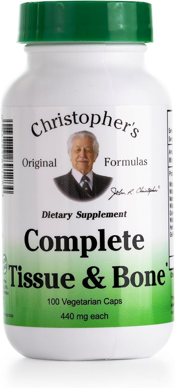Christopher's Original Formulas Complete Tissue & Bone Formula 100 Veg Caps | Herbal Support for Bones & Connective Tissue