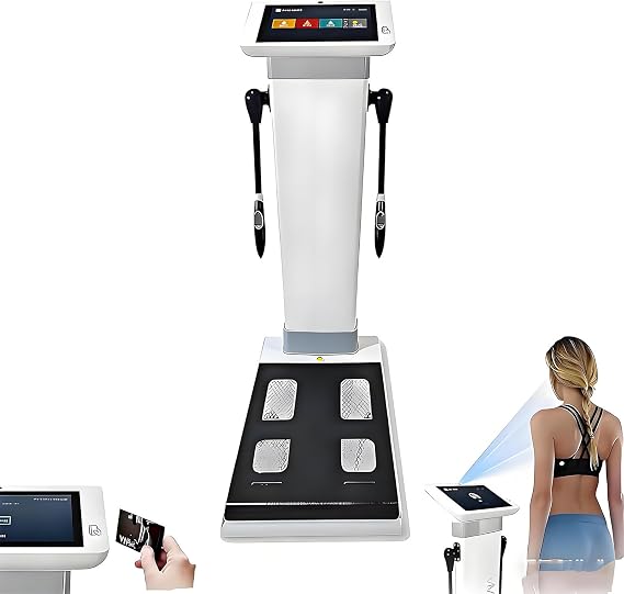 8 Electrodes Full Body Scanner,Professional Body Analyser,Digital Bmi Analyzer and Fat Detection Device,Body Muscle Mass Measurement,Smart Body Scale for Household Daily Use