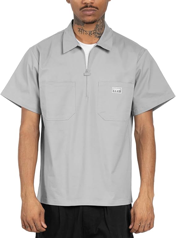 Pro Club Men's Heavyweight Quarter Zip Work Shirt