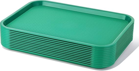 New Star Foodservice Fast Food Tray, 12 x 16 inch, Set of 12, Green