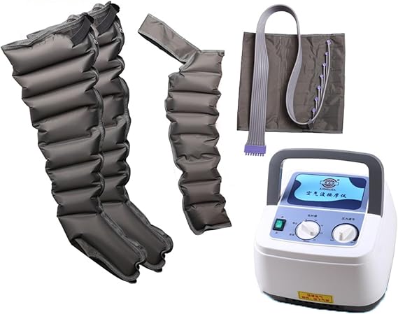 Air Compression Leg Massager for Circulation Leg Compression Boots Calf and Foot Massager Helps with Swelling and Relieves Pain - 8 Chamber Pressotherapy Boots