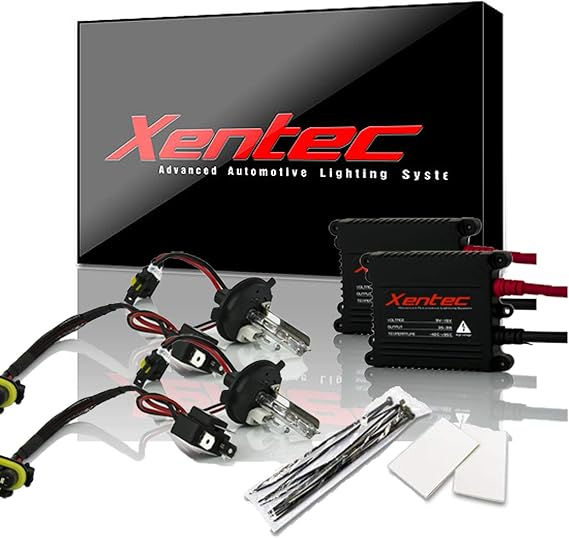 Xentec H4 (HB2) Hi/Lo (Low Xenon, High Halogen) 10000K HID Xenon Bulb with 35W SLBDC Slim Ballast Bundle (Ocean Blue)