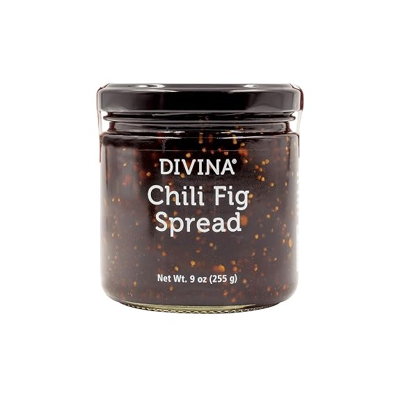 DIVINA Chili Fig Spread Jam, 9 Ounce