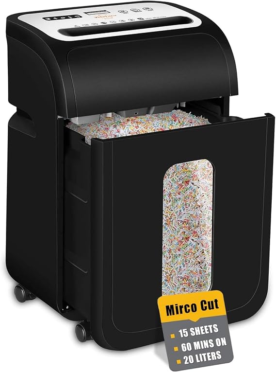 VidaTeco 14-Sheet Micro Cut Paper Shredder for Home Office Heavy Duty