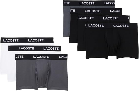 Lacoste Men's Cotton Stretch Essentials Trunks, 7-pack