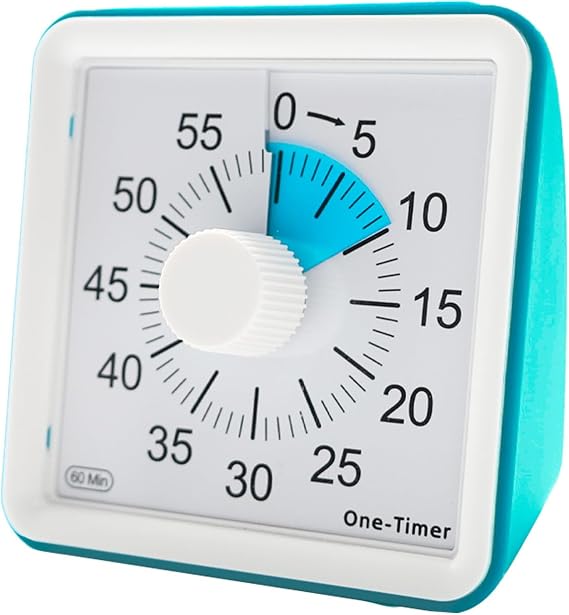 60 Minutes Countdown Visual Timer,Manage Time Well for Kids and Adults,Silent Travel Time Design for Education,Classroom,Home,Office