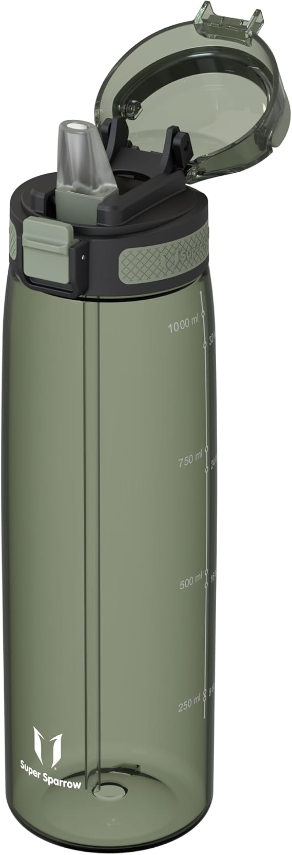 Sparrow Sport Water Bottle with Straw - Tritan Plastic Drinks Bottles