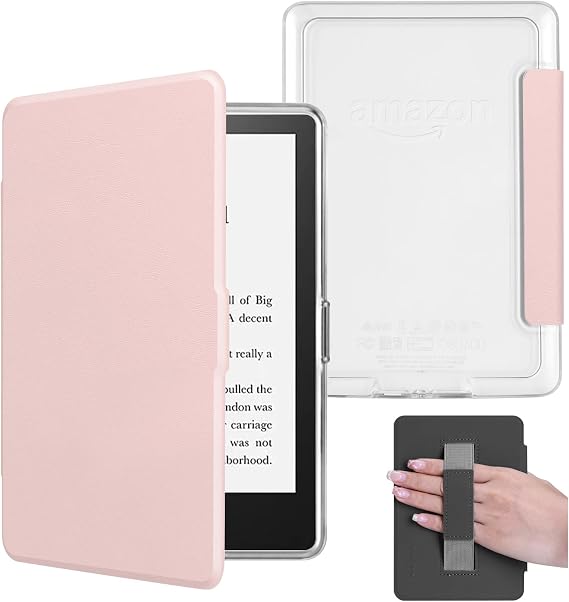Case with Hand Strap for Kindle Paperwhite 5th/6th/7th Gen, Sakura Pink