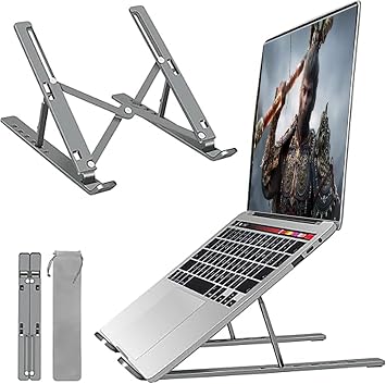 Portable Laptop Stand for Razer Blade Pro 17.3 Laptop, Ergonomic 6-Levels Angles Adjustable Computer Stand, All Aluminum Laptop Stand