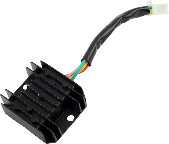 4 Pin Wire 12V Voltage Regulator Rectifier Female Plug Compatible with 50cc 60cc 80cc 125cc 150cc 125cc 150cc 200cc 250cc ATV Dirt Bike Go Kart Moped 4 Wheeler Scooter Motorcycle