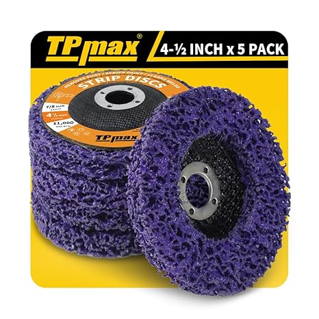 4-1/2" x 7/8" Strip Disc 5Pk Rust & Paint Removal for Angle Grinder