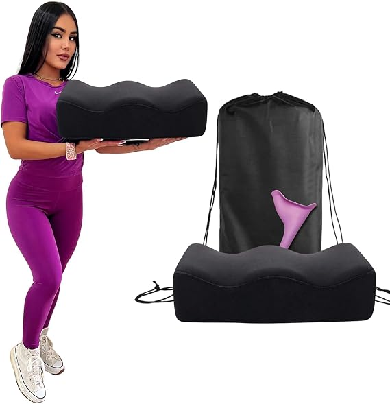 BBL Pillow After Surgery Lifting Cushion for Sitting - Brazilian Butt Lift Recovery Pillow - BBL Recovery Must Haves for Post Surgery Supplies (Black)