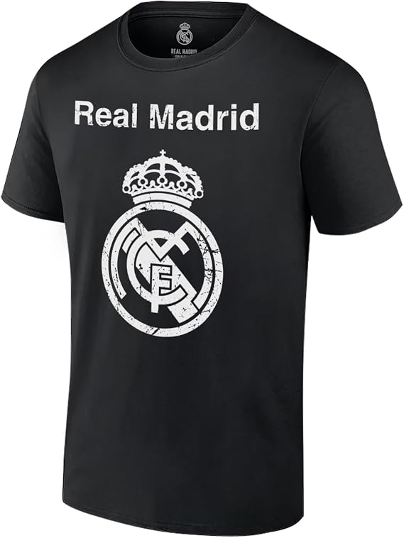 Icon Sports Men Compatible with Real Madrid Officially Licensed Soccer T-Shirt Cotton Tee -01 Small