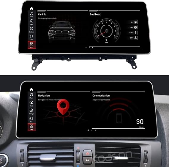12.3inch Android Screen Upgrade Display CarPlay Multimedia Player GPS Navigation for BMW X3 X4 F25 F26 2014-2016 Year NBT