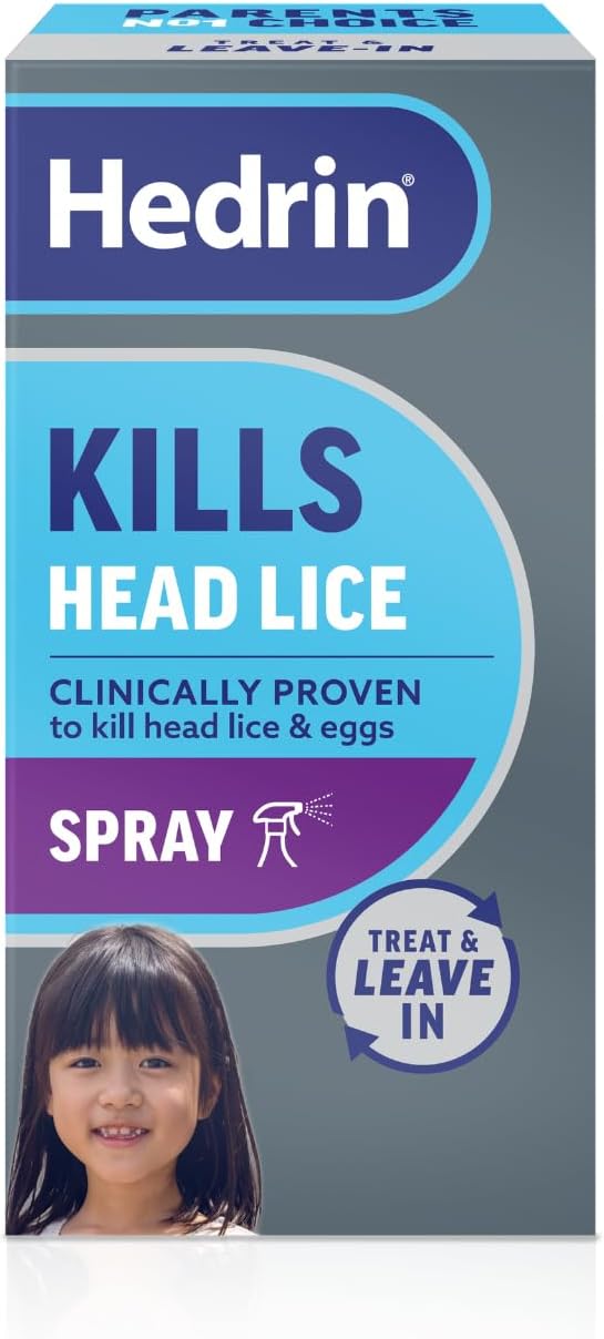 Hedrin Once Spray Gel, Fast, No Fuss Lice & Nit Treatment, Kills Head Lice & Eggs in 5 Minutes, Clinically Tested, Suitable for Adults & Children, 60ml, 2 x 30ml treatments