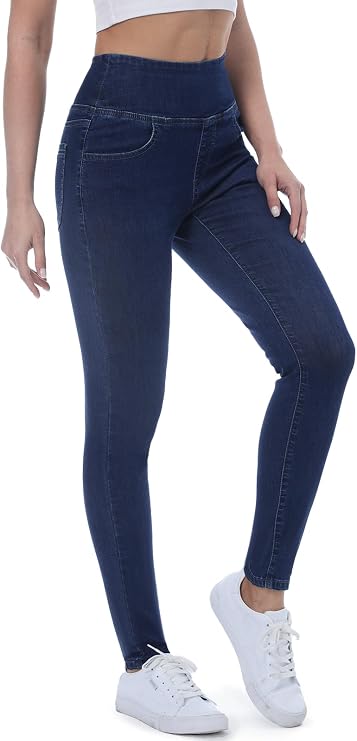Skinny Jeans Damen High Waist Stretch Jeggings Damen mit 4 Taschen Jeans Leggings Damen Jeanshose zum Anziehen