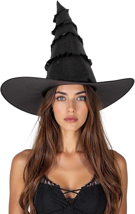 Halloween Witch Hat Black Witches Wizard Hats Elphaba Hats for Halloween Costume Dress up Party Supplies