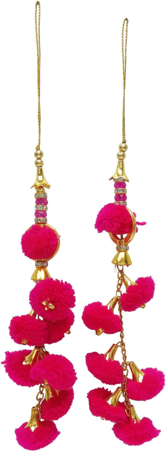 Knitwit Beaded Pom Pom Latkans Blouse Fashion Tassels Craft Sewing Accessory 1 Pair