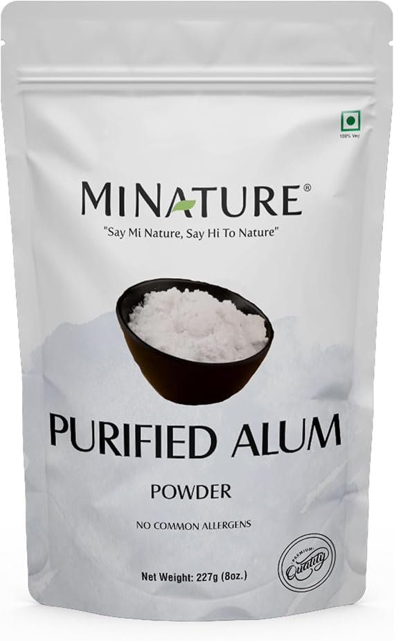 minature Alum Powder Potassium (Fitkari/Phitkari) -100% Natural Skincare for Acne, Odor Control & Water Purification Face Mask for |Pore Refining 227g |Face Pack Powder |Cruelty-Free