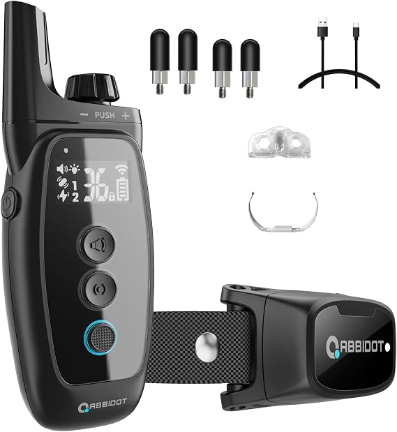 ABBIDOT 5 Training Modes Shock Collar - IPX7 Waterproof Dog Training Collar with Lighht, Safety Lock 3300ft