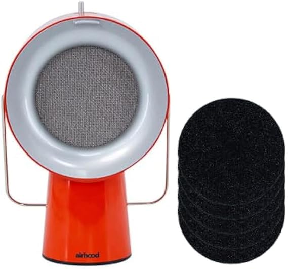 AirHood Wireless Range Hood Portable Kitchen Exhaust Fan, Cadmium Orange
