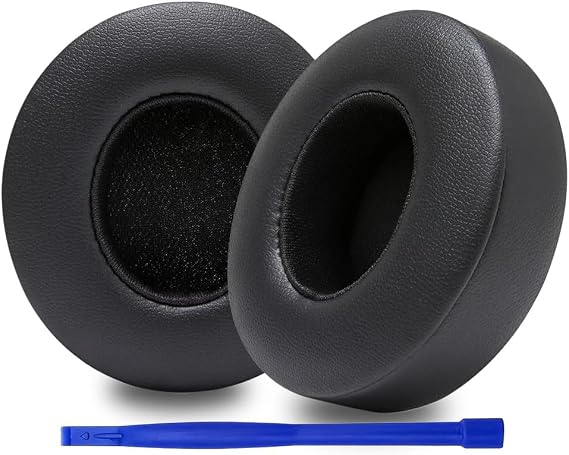 Replacement Beats Solo4 Ear Pads - with Protein Leather and Memory Foam Only for Beats Solo 4 On-Ear Headphones(Black)