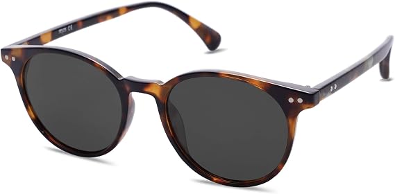 SOJOS Small Round Classic Polarized Sunglasses for Women Men Vintage Style