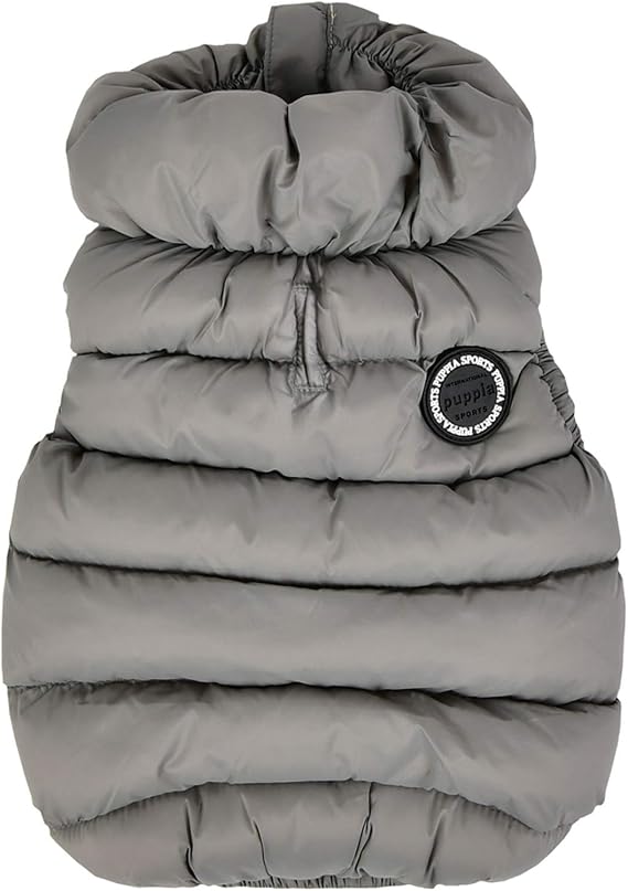 Puppia Winter Ultralight Dog Coat A Waterproof Warmth for Cold Weather Zipper Closure for Small and Medium Dogs, Grey, Small