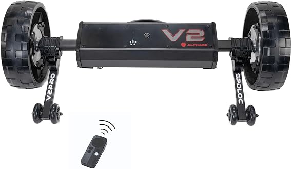 Alphard Club Booster V2Pro Electric Golf Cart Conversion Kit | Turn a Compatible Push Cart Into a Motorized Golf Cart with Remote-Control, Smooth Steering, Battery, Charger and App Control