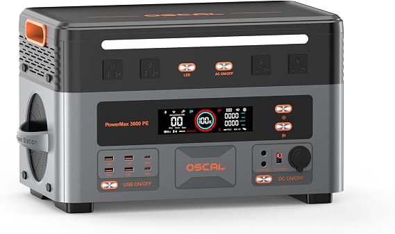 3600W Portable Power Station PowerMax 3600 PE, 2016Wh Solar Generator | 1500W AC Charging & 1600W Solar Charging, LiFePO4 Battery Power Station for Home Backup, RV, Emergencies
