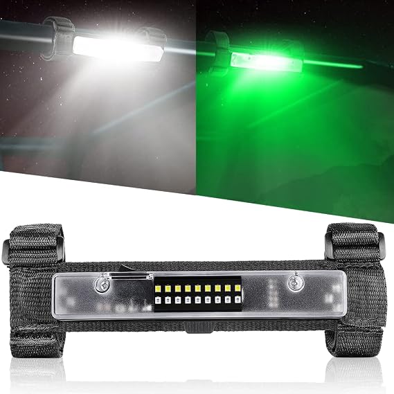 UTV Interior Dome Light, Lumimotor Universal Roll Bar Mount LED Light for UTV ATV Polaris RZR Can-Am Ranger Pioneer Talon Yamaha Kawasaki Off Road - White/Green
