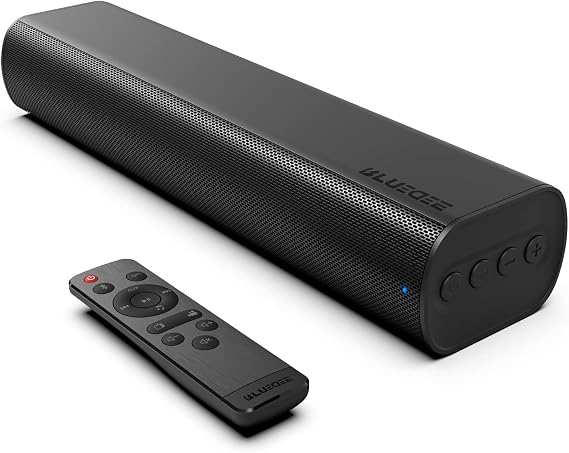 Sound Bars for TV 16-inch, Cinematic TV Sound Bar with Impactful Bass, Bluetooth Soundbar for TV with Remote Control, Wall Mountable TV Speakers Sound Bar Work with Traditional or Smart TV