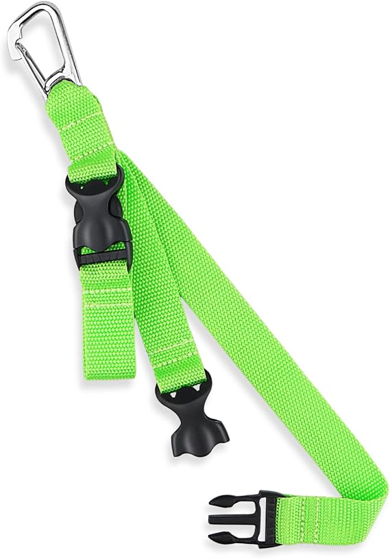 Scuba Fin and Mask Holder with Two Quick-Release Straps