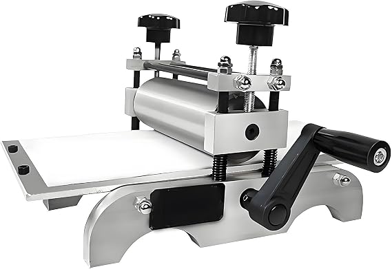 Manual Flat Press Printing Machine 31x17cm for Etching,Steel Printing Desktop Engraving Press Machine,Adjustable Roller Height for Precise Pressure Control,for DIY Craftsmen and Small Studios