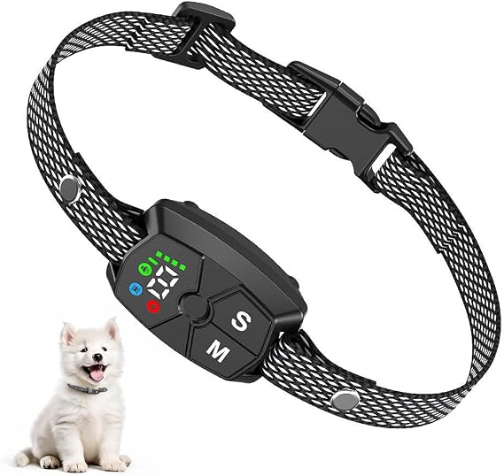 T368G Havlama Önleyici Köpek Tasması Şarjlı, Suya Dayanıklı, Uyarı Seçimli, Led Ekranlı Havlama Eğitim Tasması [Enerji Sınıfı A]