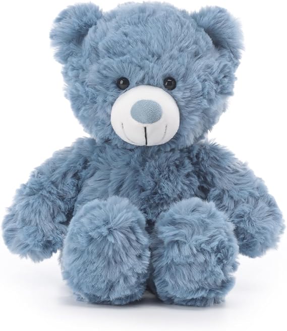 Apricot Lamb Navy Blue Flower Bear Soft Stuffed Animals Plush Toys 8"