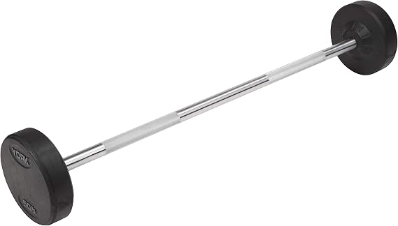 York Barbell York Rubber Fixed Pro Straight Barbell