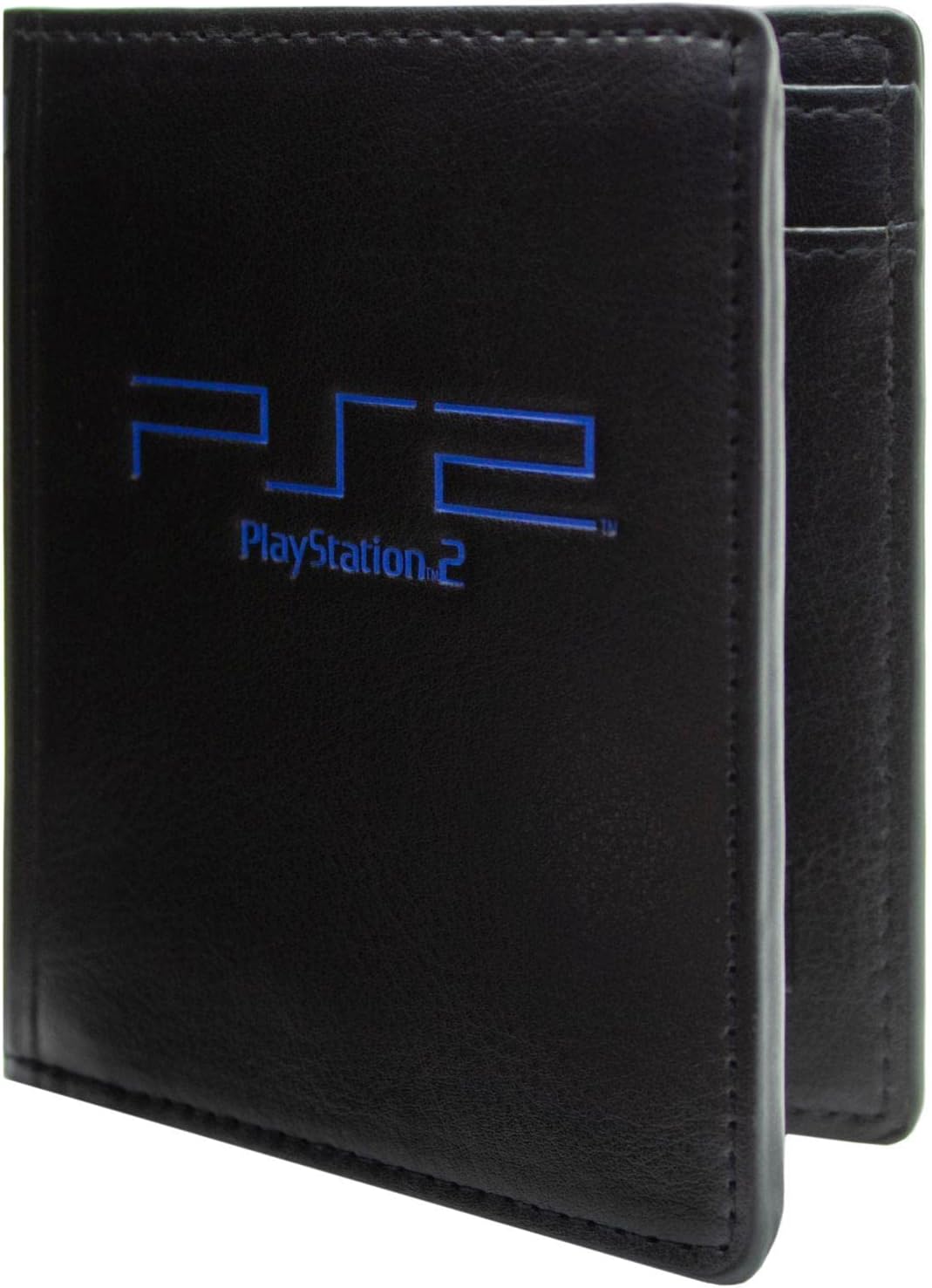 PS2 Entertainment Console Greatness Awaits! Wallet Bi-Fold Coin Pocket & Card Holder, Black