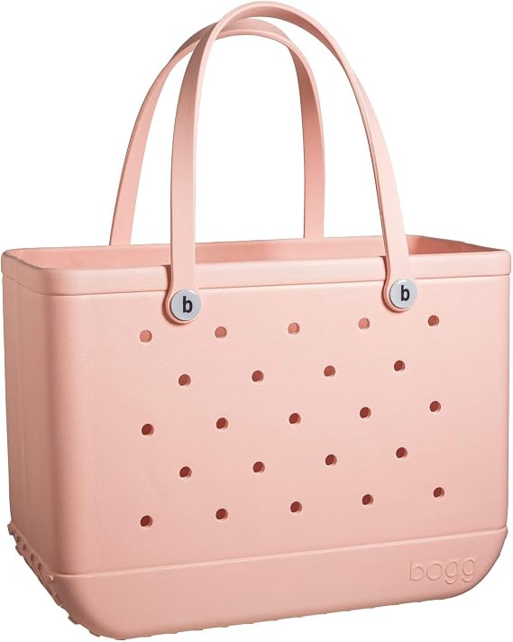 BOGG BAG X Large Waterproof Washable Tip Proof Durable Open Tote Bag for the Beach Boat Pool Sports 19x15x9.5 (X-Large, Peachy Beachy)