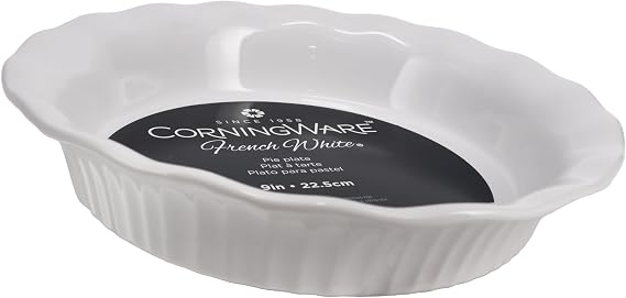 CorningWare FW111 French White 9 in Pie Plate