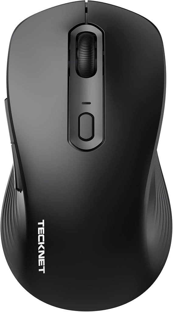 TECKNET Classic Wireless Mouse, Tri-Mode Bluetooth 5.0/3.0 & 2.4G Laptop Mouse Wireless, 4800DPI Optical Tracking with 6 Adjustable Levels, Cordless USB Silent Computer Mice for PC Mac Linux Chrome