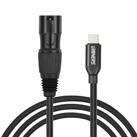 3.3FT USB-C to XLR Male Cable, USB-C to XLR Male Adapter Cable for Active Speakers, Mixers, Power Amplifiers and Professional Audio Equipment