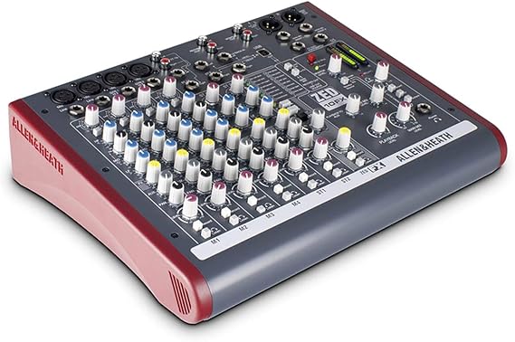 Allen & Heath ZED-10FX Touring Quality Audio Mixer with 2 Mic/Line, 2 Mic/Line/DI, 3 Stereo Line, Onboard FX and USB I/O (AH-ZED-10FX) | 4 Xlr Mic Preamps, 2 Hi-Z Dis, 16 Onboard Fx, USB 2-In/2-Out, 48V Phantom