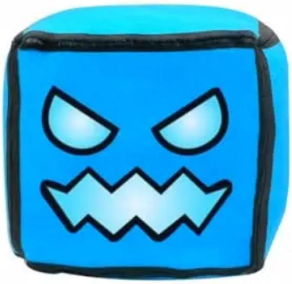 Geometry Plush Toy, Cube Volume Game Stuffed Birthday Gift for Kids (Blue)
