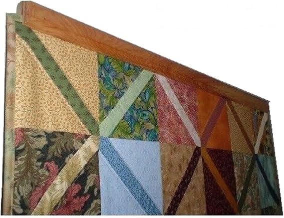 65-72 Inch Compression Type Quilt Rack Tapestry Rug Hanger - Oak (68")
