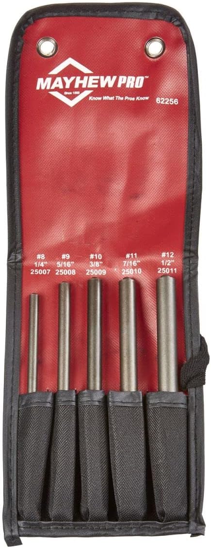 Mayhew Tools 62256 5 Pc Large Size Pilot Punch Kit